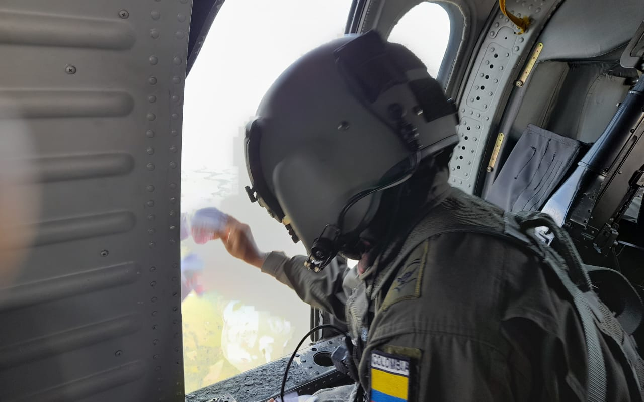 con campañas aéreas se fortalece la seguridad en el oriente Colombiano