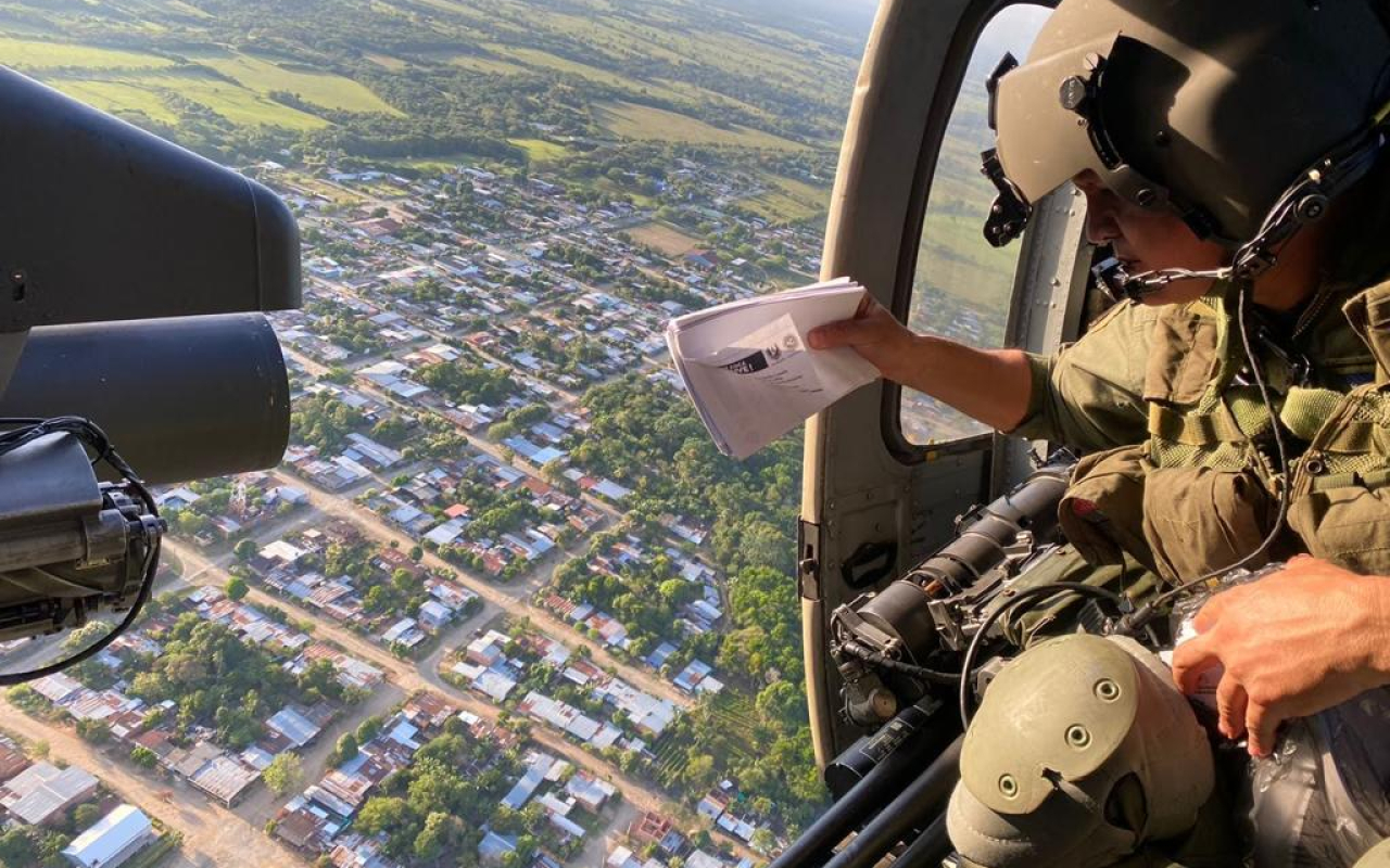 Campaña aérea para combatir la extorsión fue desarrollada en el Meta