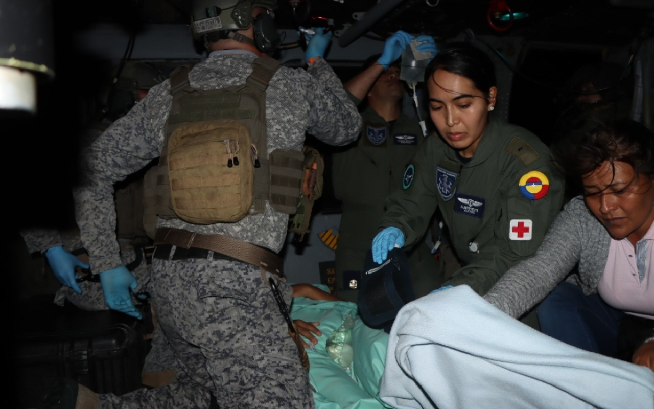 Vida de un menor de edad fue salvada tras despliegue aéreo de su Fuerza Aérea